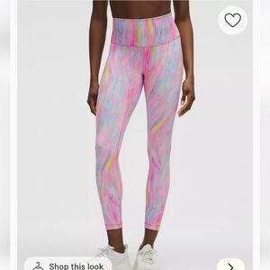 Wunder Train High-Rise Tight 25" Prism Marble Multi, Sz 10